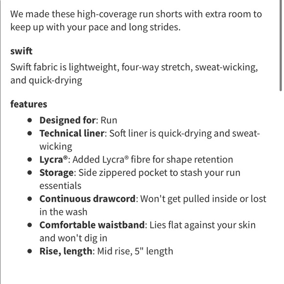 NWT Lululemon Lined Mid Rise Track That Short *5" True Navy Size 4 - Picture 10 of 11